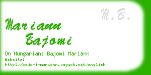 mariann bajomi business card